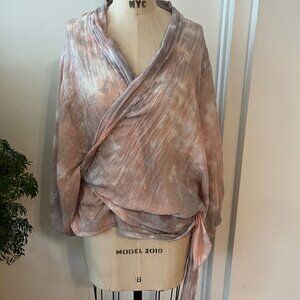 JUPEE Batik Lightweight Wrap Top/Shawl S/M‎